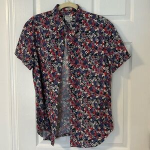 J Crew men’s short sleeve floral button down